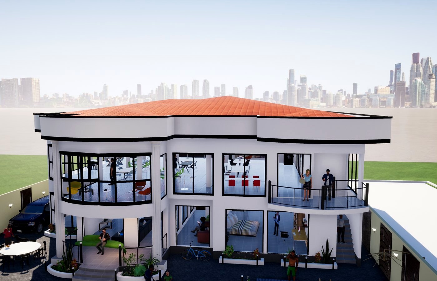 Vue du projet : Résidence R+1 au Château